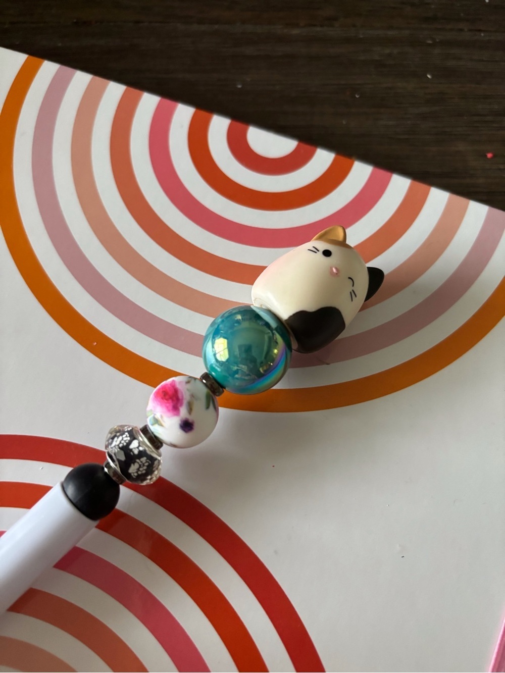 Squishmallows Cat handmade beaded pen